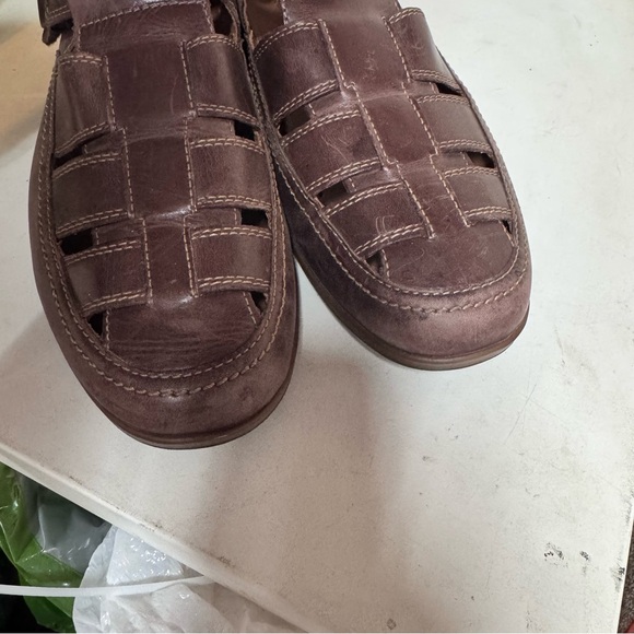 Mens Mephisto Rafael Fisherman Style Walking Sandals Brown US Sz 10 1/2 - Picture 5 of 10